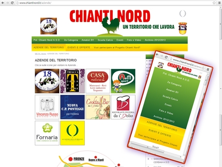 sito responsive, chianti nord, sito adattabile a tablet